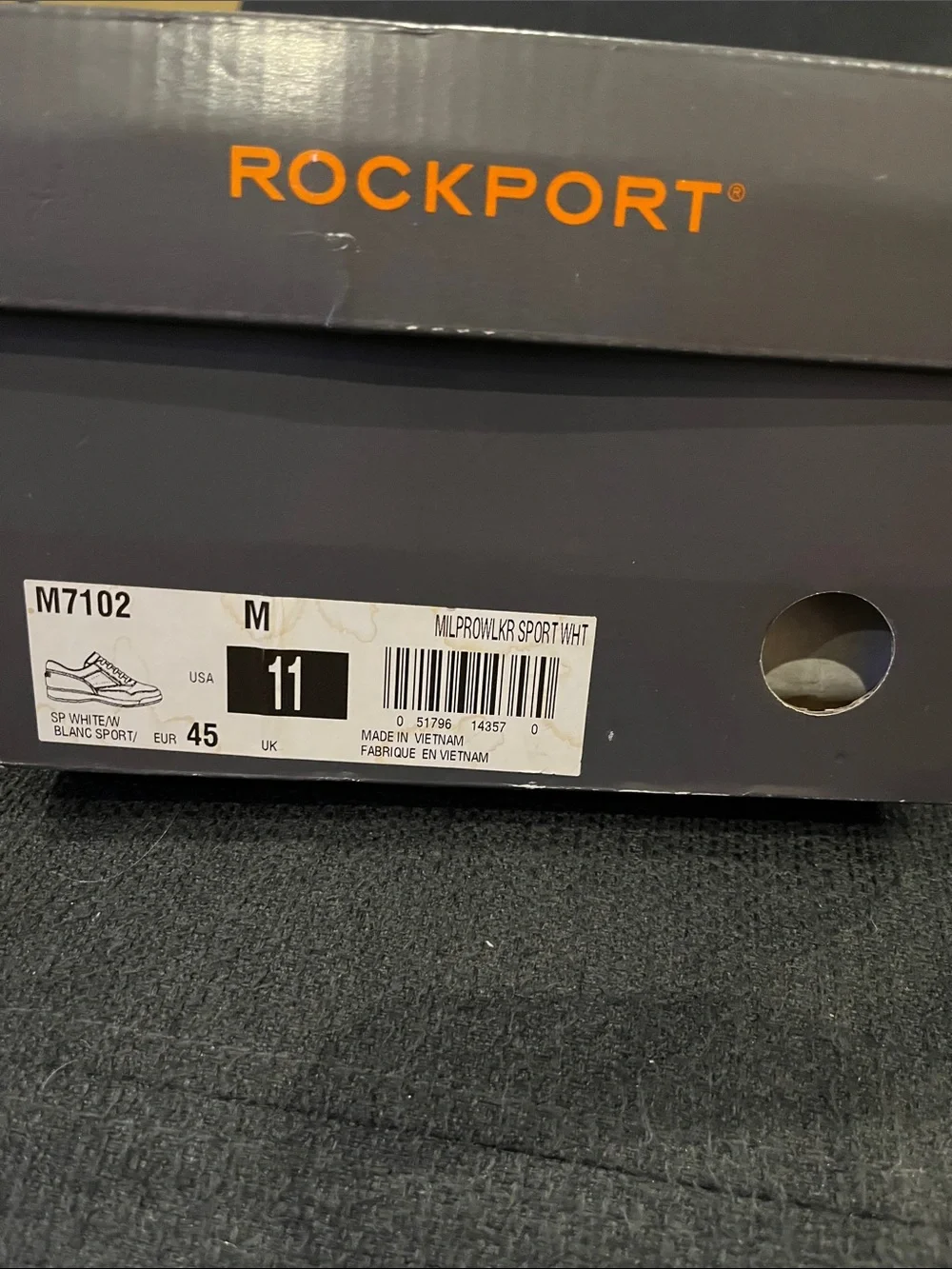 Rockport Men's Light Gray Lace-Up Sneakers